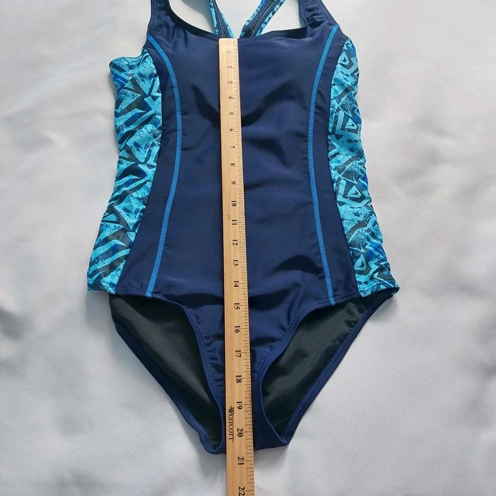 Women Athletic One Piece Swimsuit Racerback‎ Sport Lap Swimming Suit Swimwear S